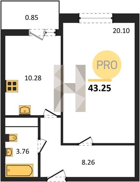 Studio Apartment in Centralniy Complex, Anapa