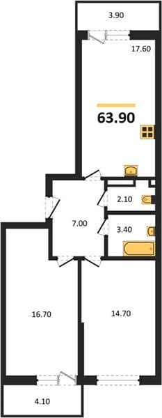 2-Bedroom Apartment with River and Mountain View in Kudepta, Sochi
