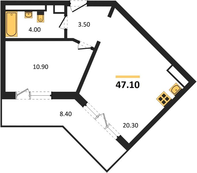 Studio Apartment in Neskuchny Sad, Sochi