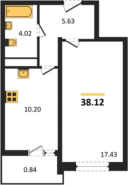 Studio Apartment in Tsentralny Complex, Anapa