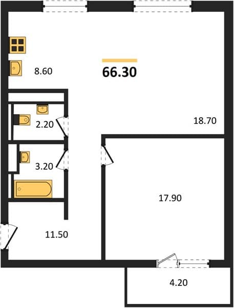 1-Bedroom Apartment in LeePrime Residence Polyana Sochi, Esto-Sadok