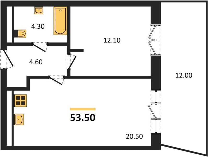 1-Bedroom Apartment in Morello Hotel Complex, Anapa