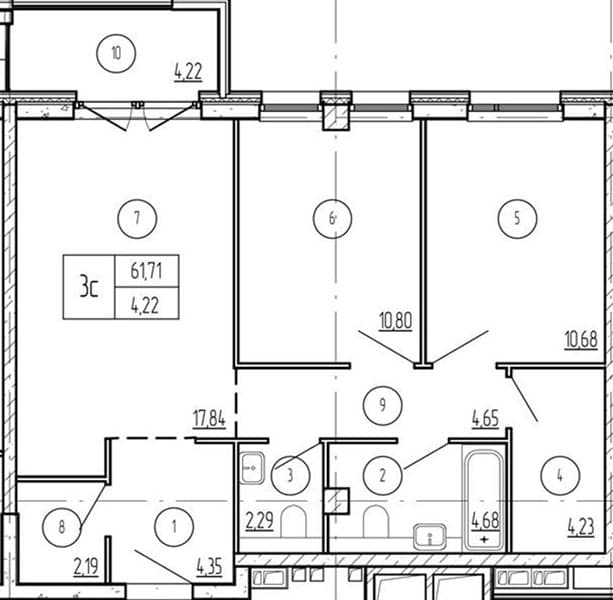 2-Bedroom Apartment in Luchi Complex, Anapa