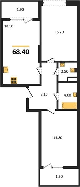 1-Bedroom Apartment in Khozyain Morey, Supsekh