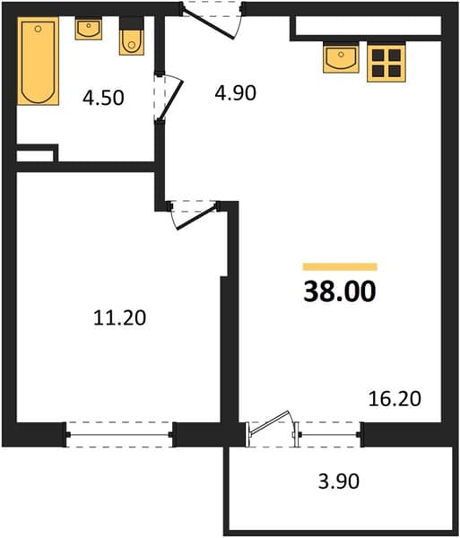 Studio Apartment in Lestorium Complex, Kudepta, Sochi