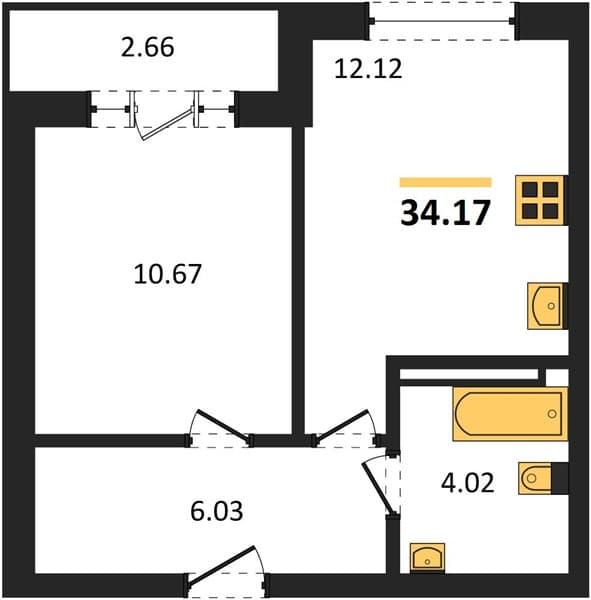 1-Bedroom Apartment in Svetsky Les, Sochi
