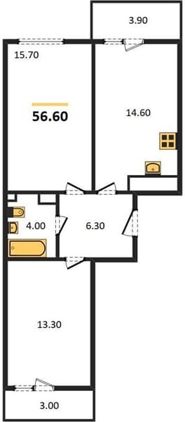 1-Bedroom Apartment on the 17th Floor in Clouds-2, Novorossiysk