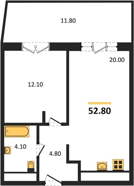 1-Bedroom Apartment in Morello Hotel Complex, Anapa