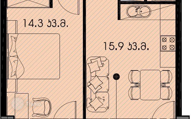 1-Bedroom Apartment with Panoramic Nature Views in Central Tbilisi, photo 3