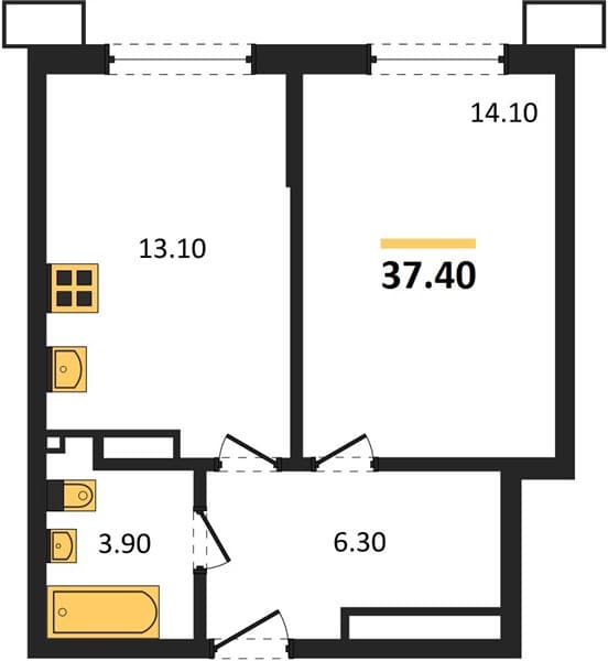 Studio Apartment in Porto-Novo, Tsemdolina, Novorossiysk