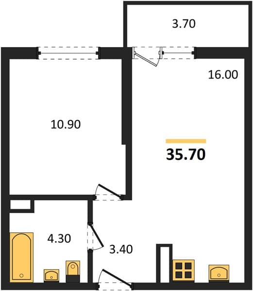 Studio Apartment in Lestoriya, Kudepsta, Sochi
