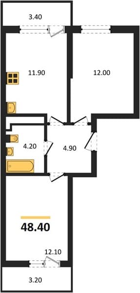1-Bedroom Apartment in Oblaka-3, Novorossiysk