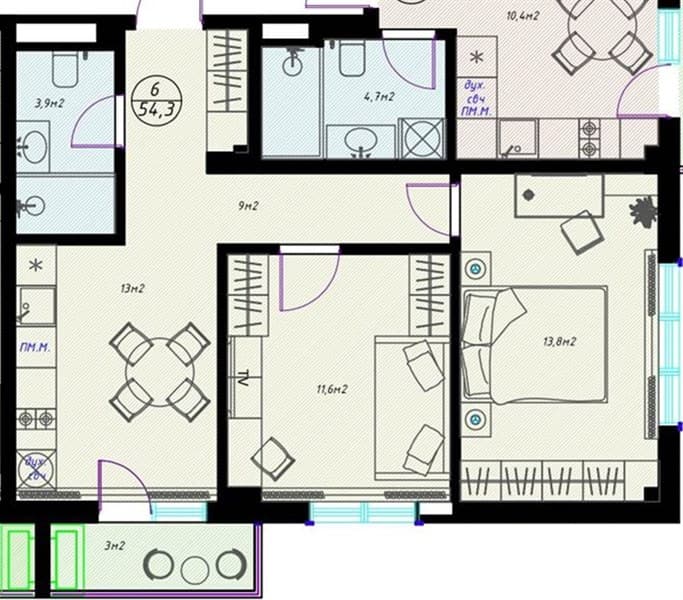 Apartment in Olivia, Sochi