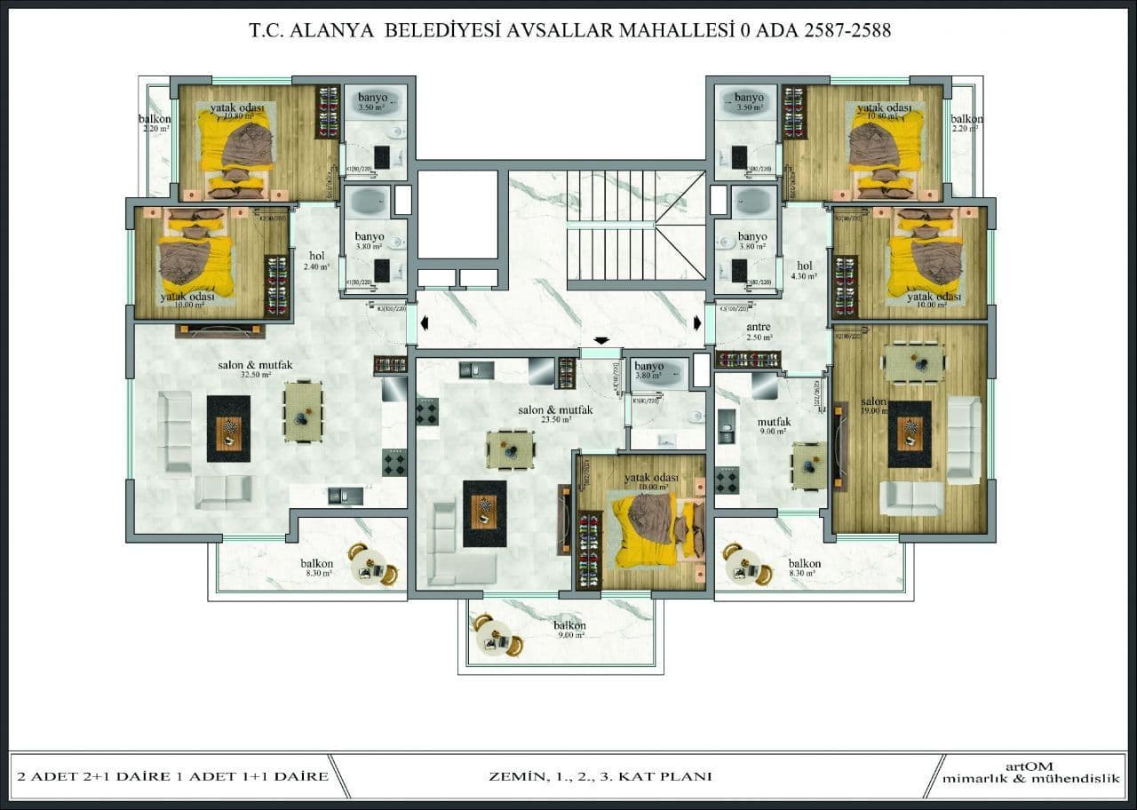 Квартира в Анталии, Турция, 93 м², фото 3