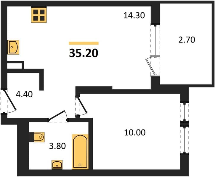 1-Bedroom Apartment in Barsa, Novorossiysk