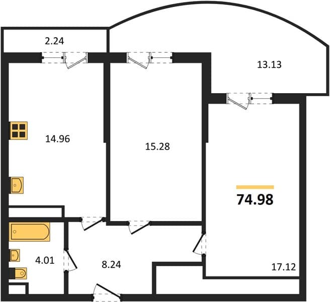 1-Bedroom Apartment in Marine Garden Sochi 4* Hotels and Resort, Sochi