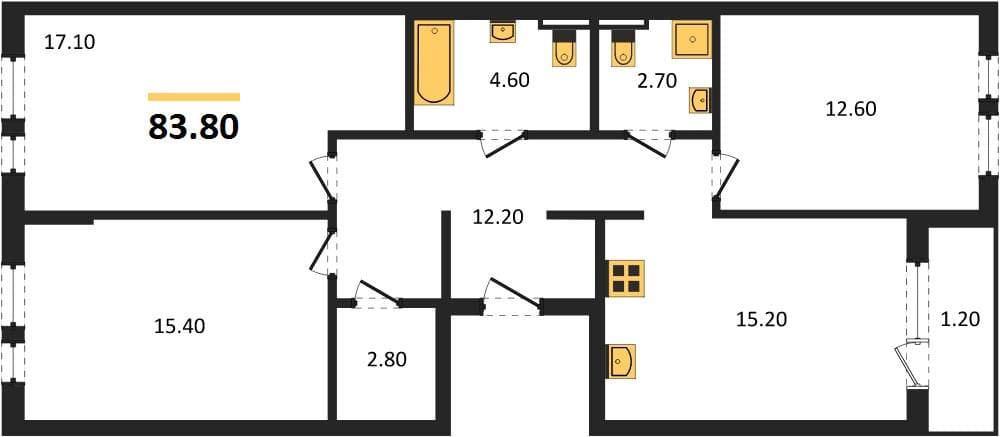 2-Bedroom Apartment with Black Sea View in Novorossiysk