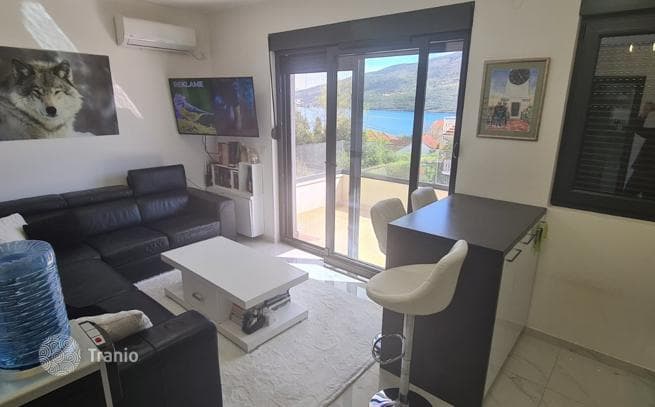 Furnished Apartment with Sea View and Large Terrace in Djenovici, Budva