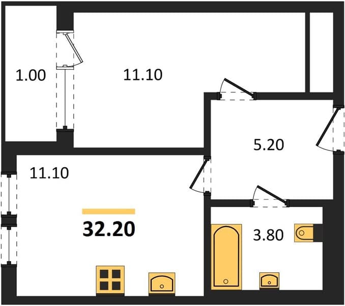 Studio Apartment with Sea View in Novorossiysk