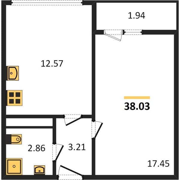 Studio Apartment in Oxygen Residential Complex, Sochi