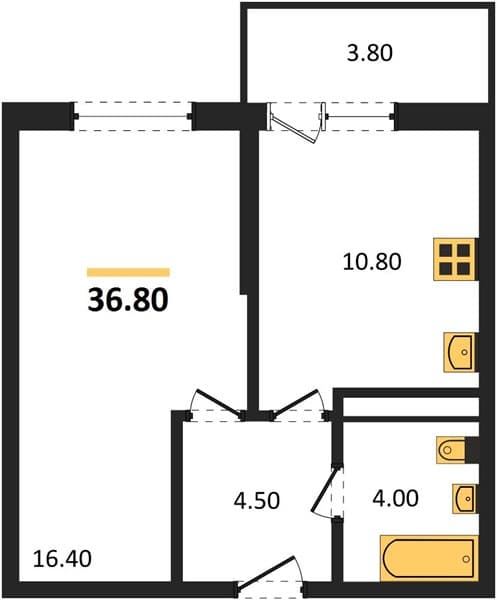 1-Bedroom Apartment in Lestoriya, Sochi