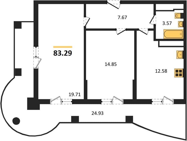 1-Bedroom Apartment in Marine Garden Sochi 4* Hotels and Resort, Sochi