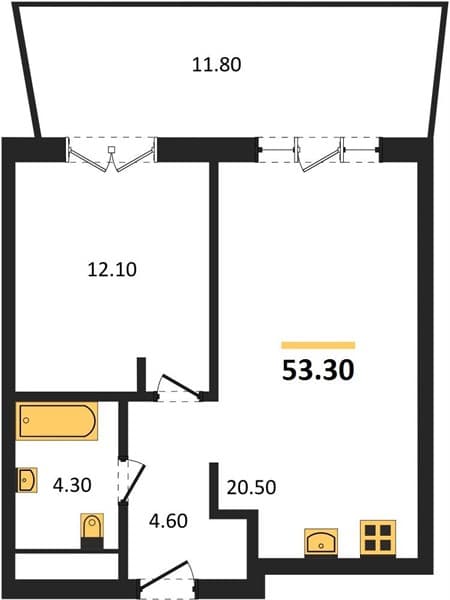 1-Bedroom Apartment in Morello Hotel Complex, Anapa