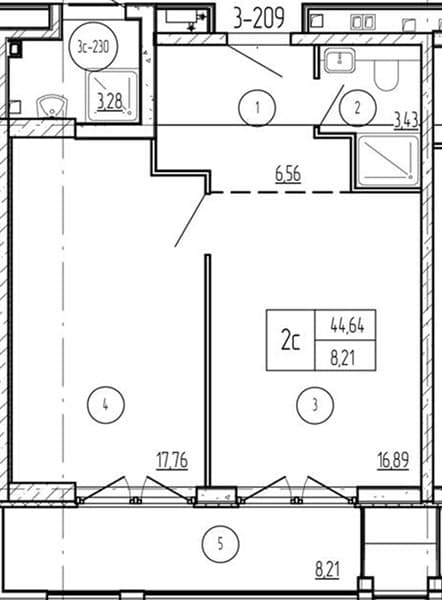 1-Bedroom Apartment in Luchi, Anapa