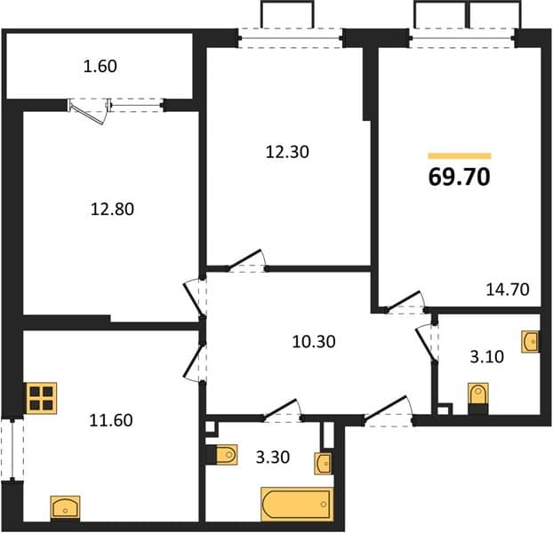 2-Bedroom Apartment in Porto-Novo, Tsemdolina, Novorossiysk