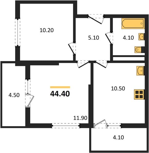 1-Bedroom Apartment in Lestoriya, Sochi