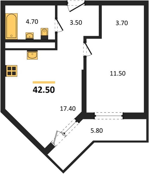 1-Bedroom Apartment with Sea Access in Novorossiysk