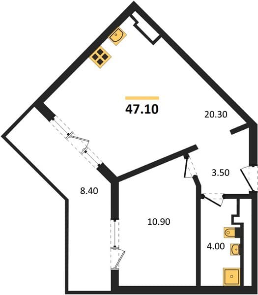 Studio Apartment in Neskuchny Sad, Sochi