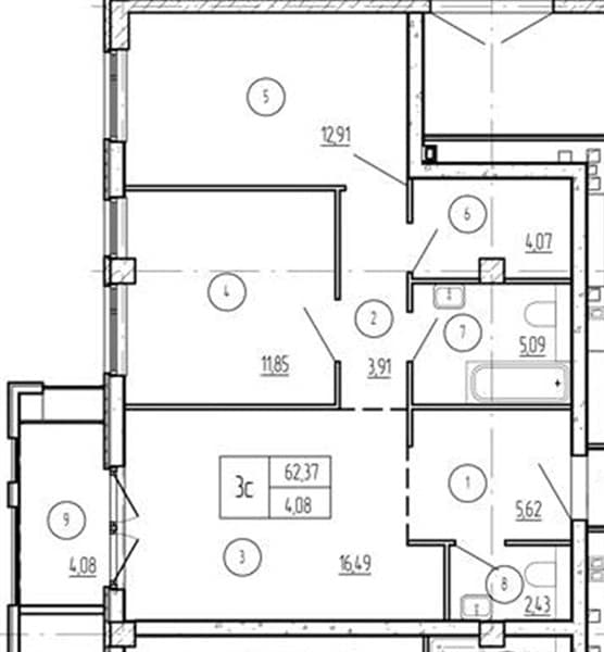 1-Bedroom Apartment with Sea View in Anapa