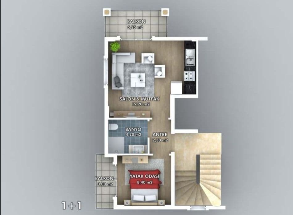 1-Bedroom Apartment in Fethiye, photo 2
