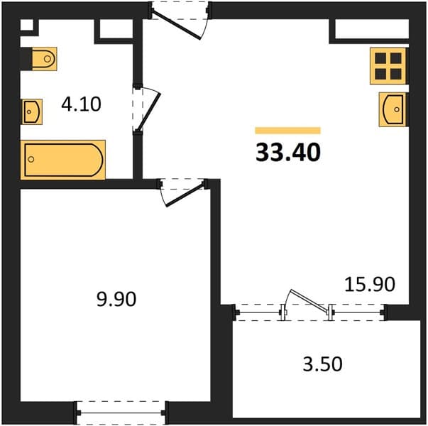 Studio Apartment in Neskuchny Sad, Sochi