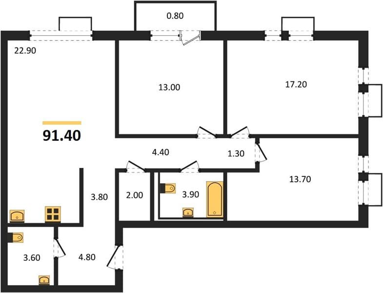 2-Bedroom Apartment with Sea View in Novorossiysk