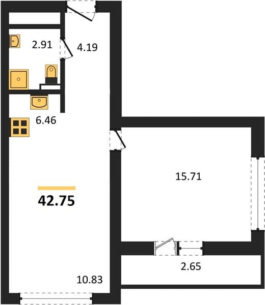 Studio Apartment in Kislorod, Sochi