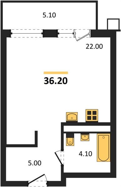 Studio Apartment in Gostinichnyy Kompleks More Tut, Golubitskaya