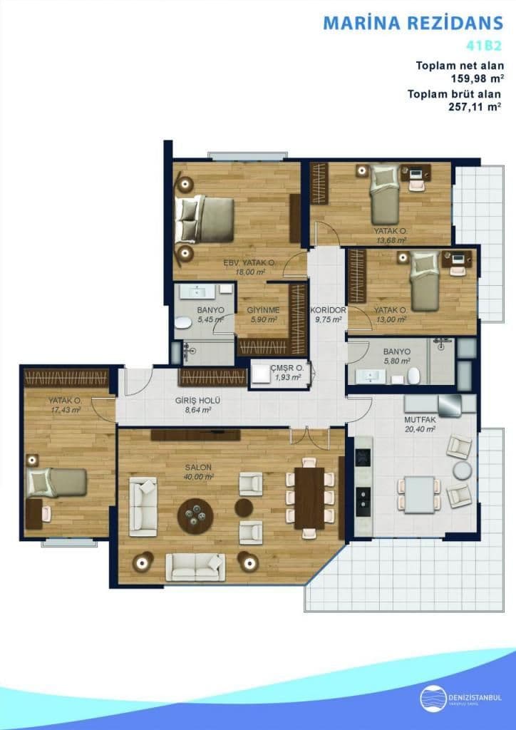 Апартаменты в Стамбуле, Турция, 256.3 м², фото 4