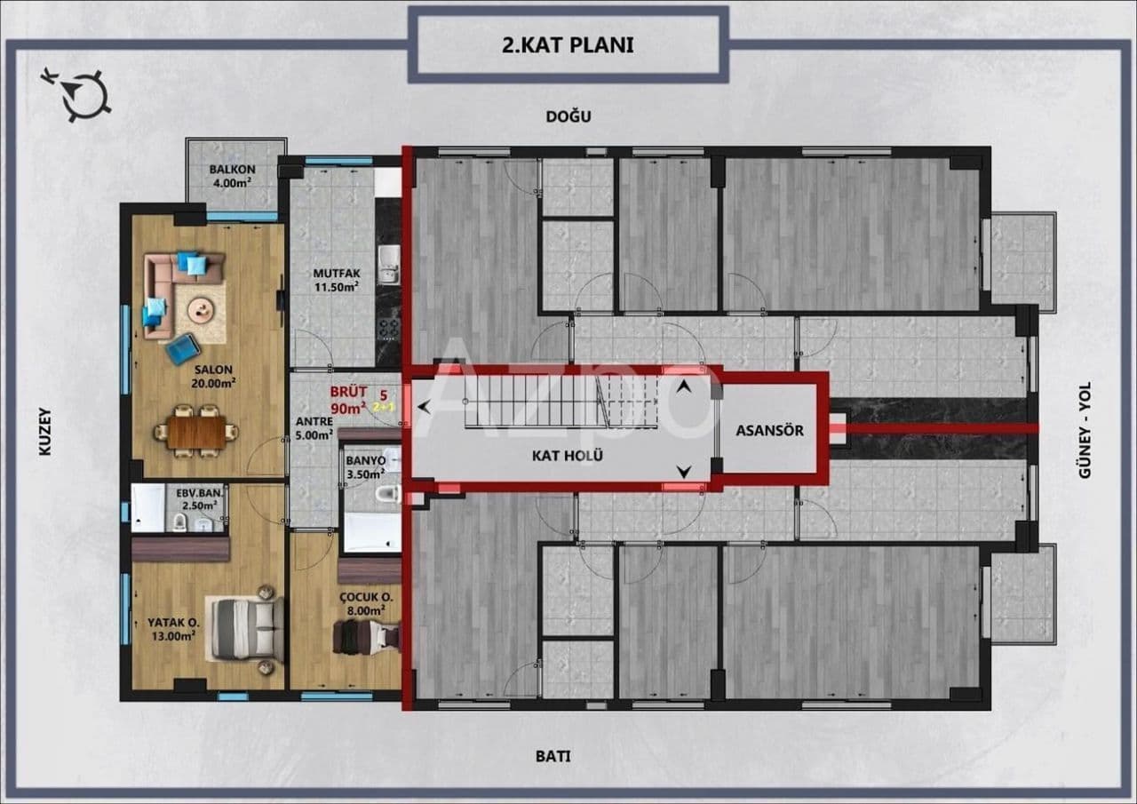 Апартаменты в Анталии, Турция, 30 м², фото 3