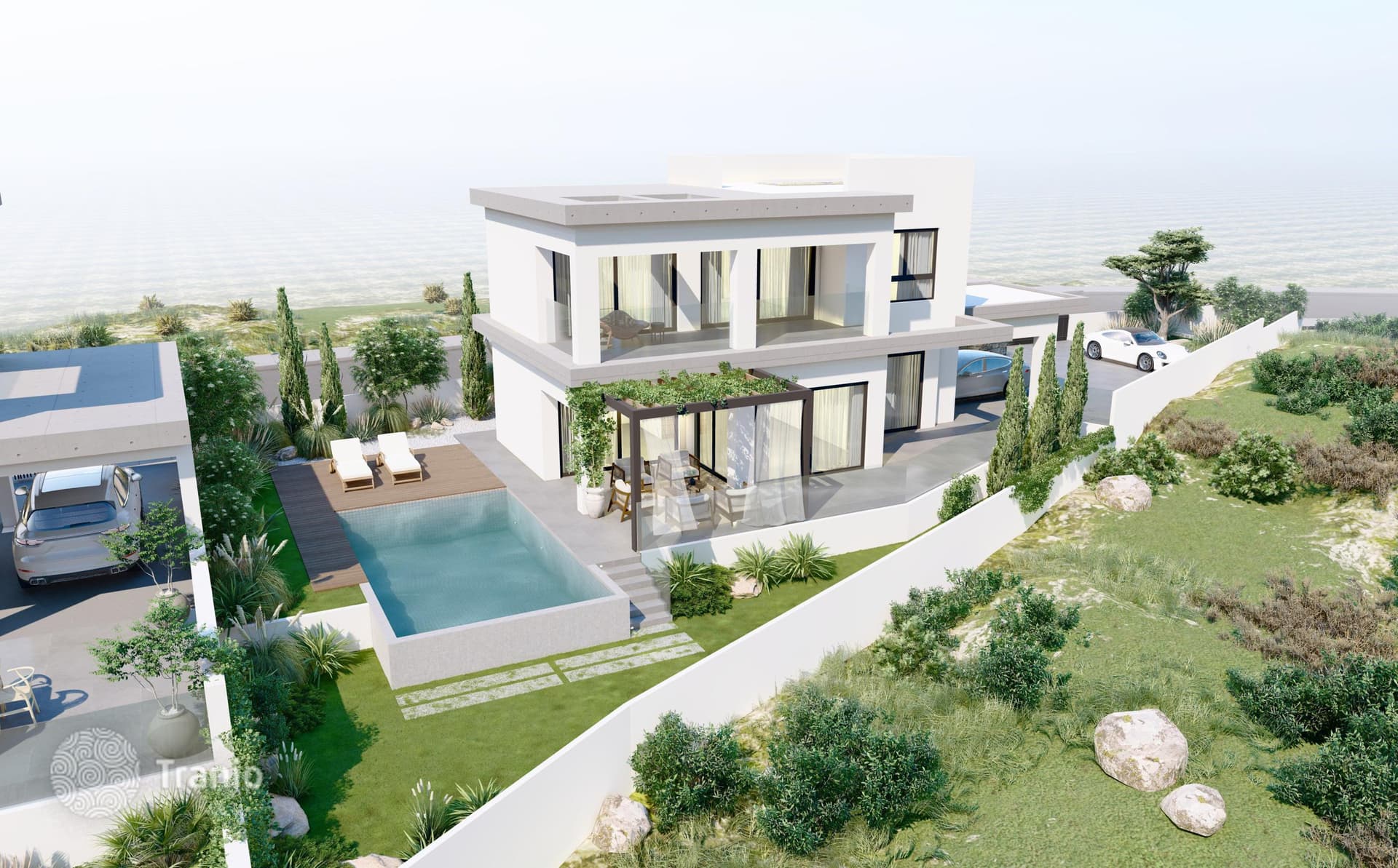 Villa with Terraces, Private Pool and Sea View in Pissouri, Limassol, photo 3