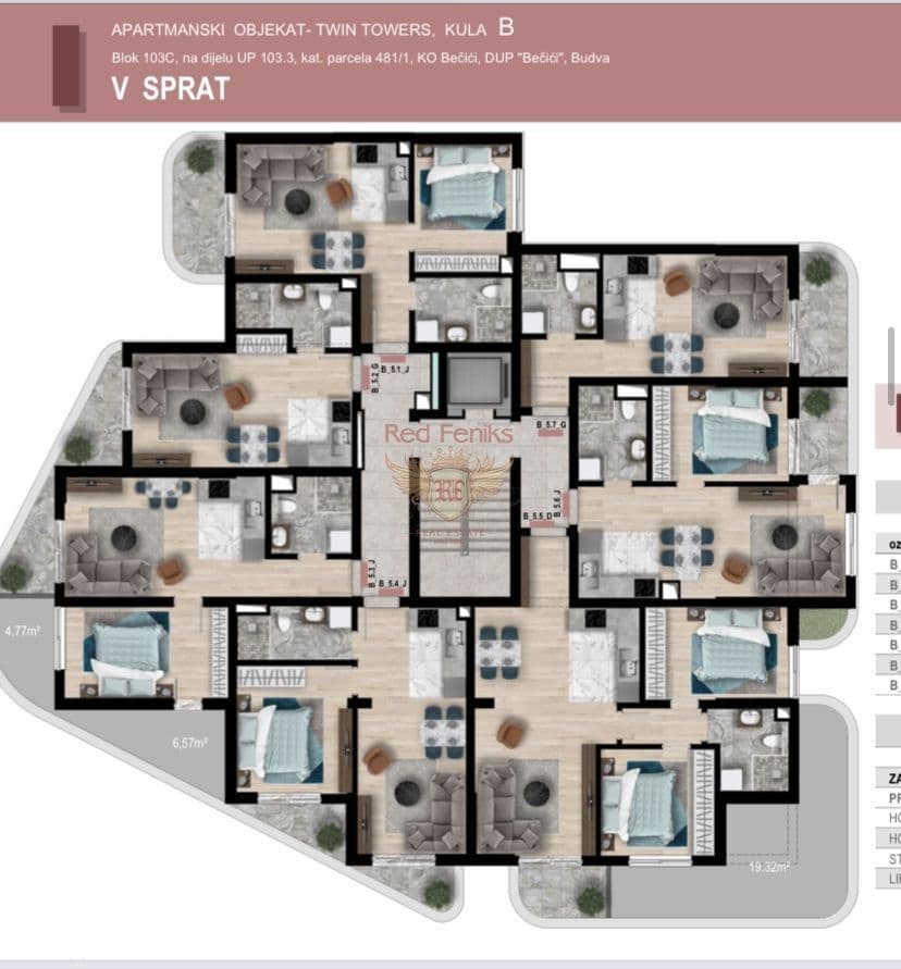 Квартира в Будве, Черногория, 30 м², фото 5