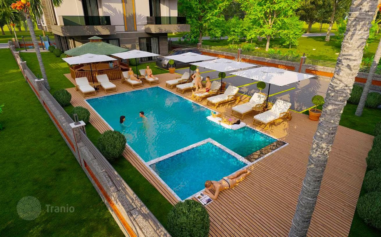 Apartments with Shared Pool, Gym and Parking in Avsallar, Alanya