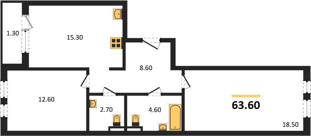2-Bedroom Apartment with Sea View in Novorossiysk