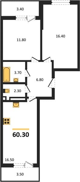 1-Bedroom Apartment with Roof Terrace in Kudepta, Sochi