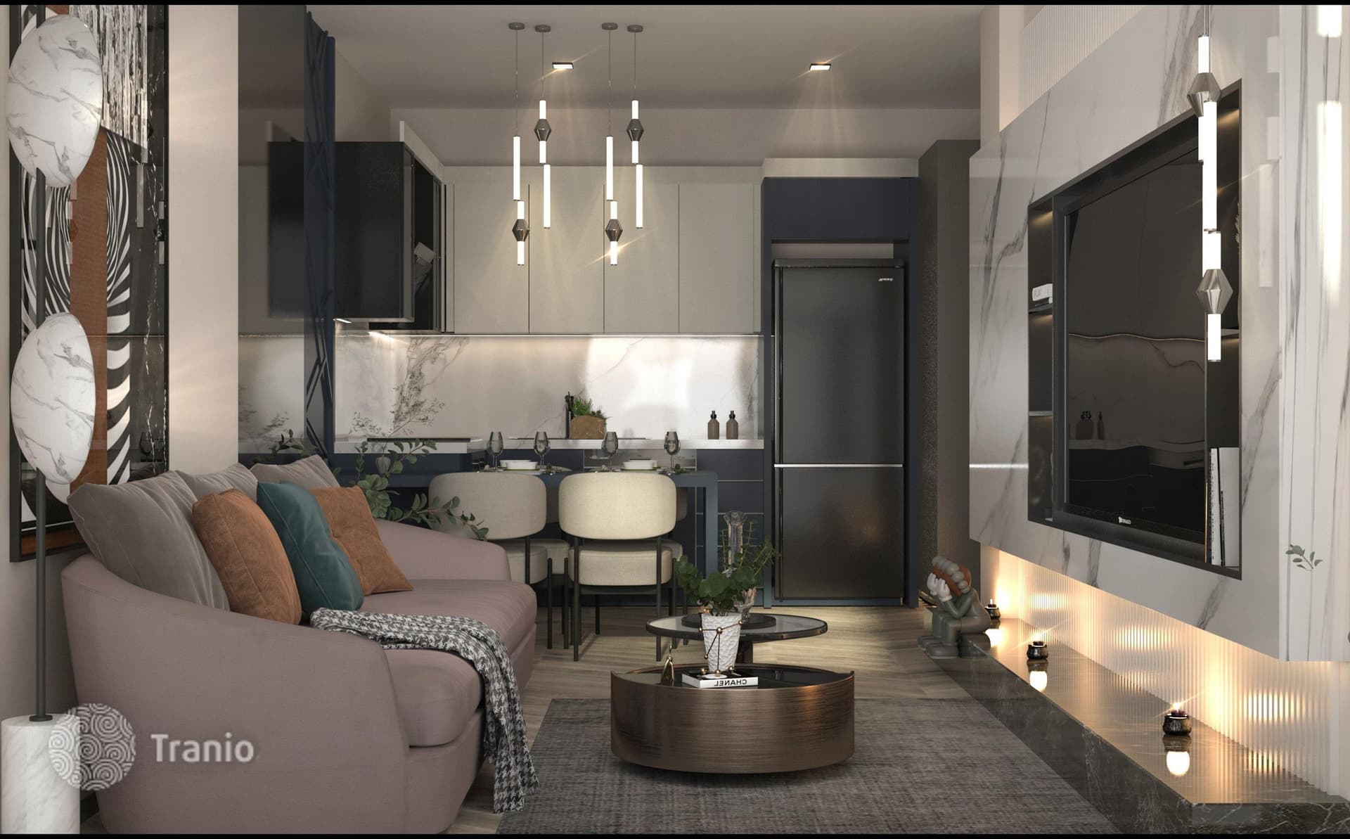 1-Bedroom Apartment 600 m from the Beach in Erdemli, Mersin