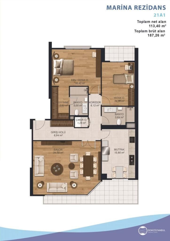 Апартаменты в Стамбуле, Турция, 187.9 м², фото 5