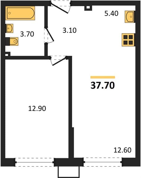 Studio Apartment in Porto-Novo, Tsemdolina, Novorossiysk