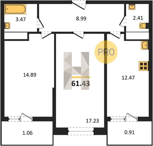 1-Bedroom Apartment in Anapa City Center