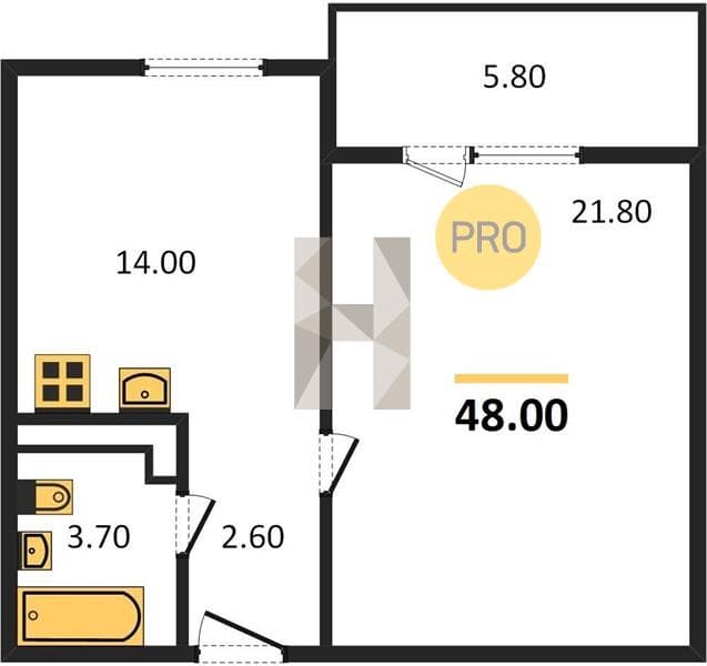 1-Bedroom Apartment in Gorny Kvartal, Sochi